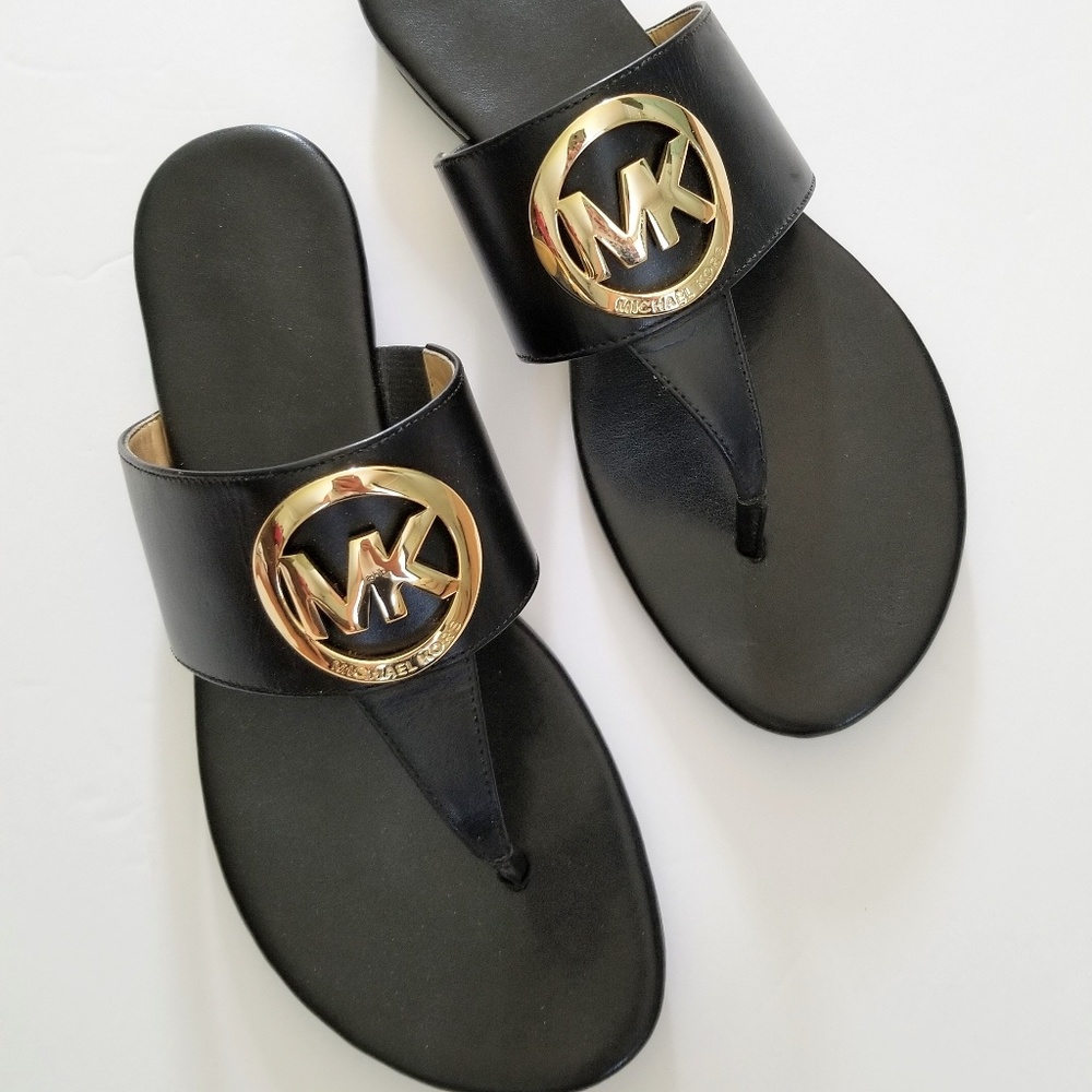 MK Racquel Leather Thong Sandal